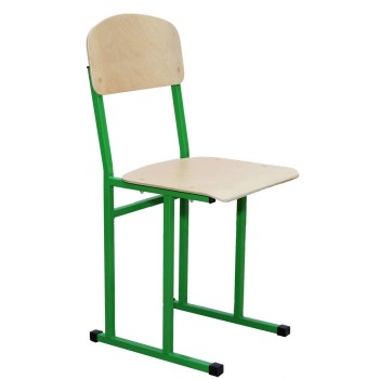 School chair on skids on square tube №6 with HPL coating (90212HPL)