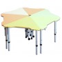 Mobile modular table Triangle 60⁰ adjustable in height (80511)