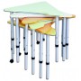 Mobile modular table Triangle 60⁰ adjustable in height (80511)